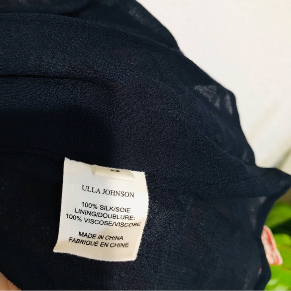 Ulla Johnson Dress Simone Floral Print Silk Cap Sleeve Blouson Mini Women Size 8 - Picture 15 of 16